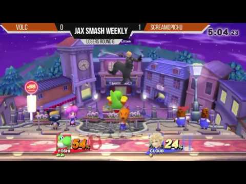 Jax Smash Weekly 5/12/16 - Volc(Yoshi) Vs. Screamo Pichu(Cloud) LQ