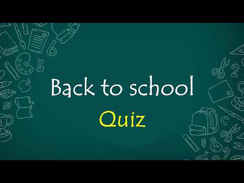 Back to School Quiz for Kids - Fun School Vocabulary Trivia