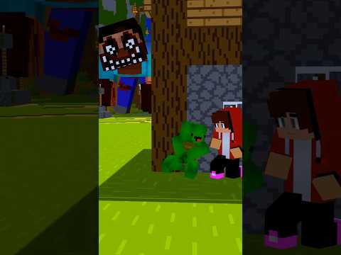 Can We Escape The Monster In Minecraft? JJ and Mikey