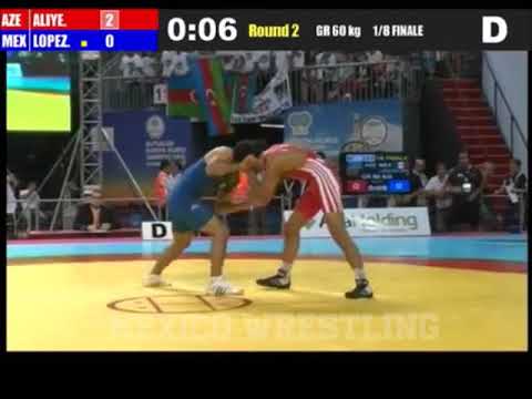 GR 60 KGS Hasan Aliyev (AZE) Manuel Alejandro Lopez Salcedo,  (MEX) #Estambul2011 #MexicoWrestling