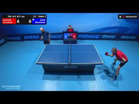 12:00 Hennadii Yurchenko - Serhii Skachenko 13.07.2023 TT Euro.Cup Ukraine Master. TABLE 3