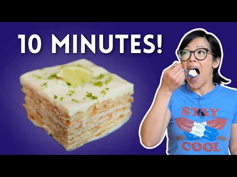4-Ingredient, 10 Minute Dessert - NO BAKE Lime Cracker Pie
