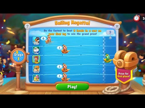 @Fishdom Level 11546 - 11547. Won 1st Place Sailing Regatta Stage 1.