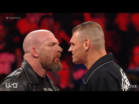 Triple H confronts Gunther - WWE RAW 1/23/2023
