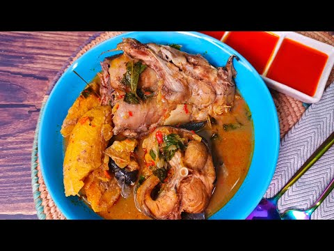 Let's cook this Nigerian Super spicy Catfish pepper soup with unripe Plantain: Niger delta style.