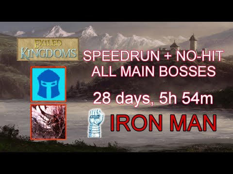 Speedrun + NO HIT all main bosses 28 days IRON MAN - Exiled kingdoms