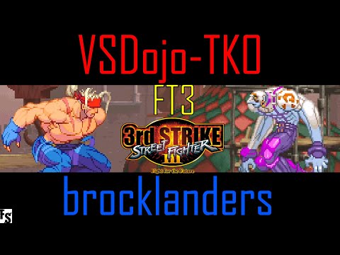 Street Fighter III: Third Strike - VSDojo-TKO [Alex] vs brocklanders [Necro] (Fightcade FT3)