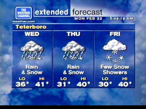 Teterboro Weatherstar XL - Wintery Conditions All Week - 2/22/10