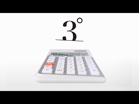 人間工学電卓 ジャストタイプ・左手用 ホワイト JE-12D-L-WE-N [12桁