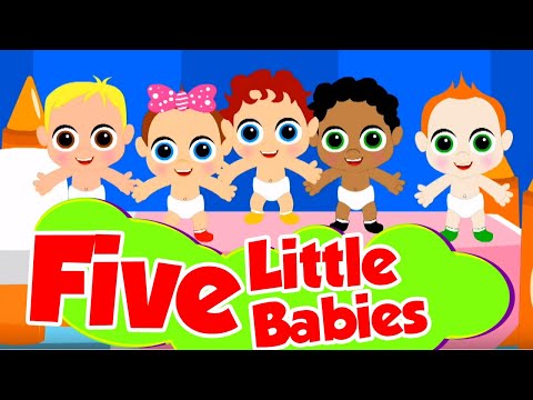 cinq petits bébés sauter sur le lit | comptines et chansons pour enfants by Kids Tv