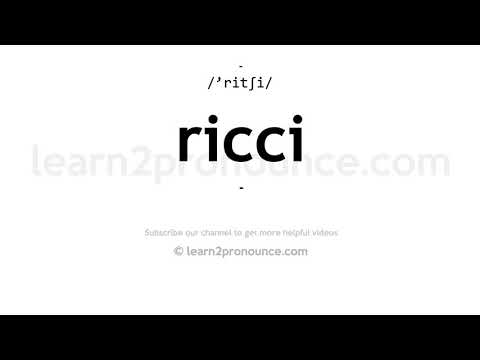 How to pronounce Ricci | English pronunciation
