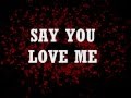 SAY YOU LOVE ME - Patti Austin (Lyrics)