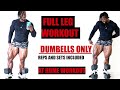 FULL DUMBBELL LEG WORKOUT FOR MEN AND WOMEN- (AT HOME WORKOUT - REPS AND SETS INCLUDED) Kwame Duah