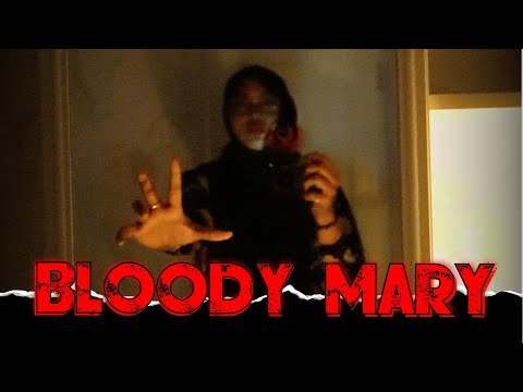 DESPERATELY PLAYING "BLOODY MARY" A GAME THAT CALLS GHOSTS THROUGH THE GLASS!