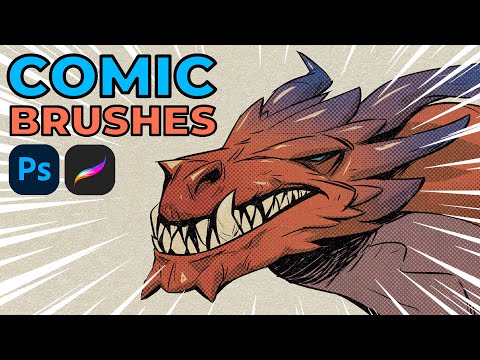 MAKING COMIC STYLE IN PROCREATE - MY NEW HALFTONE BRUSHES