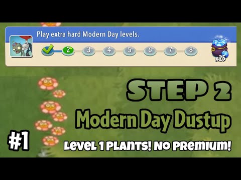 Plants vs Zombies 2 | Epic Quest: Modern Day Dustup - Step 2