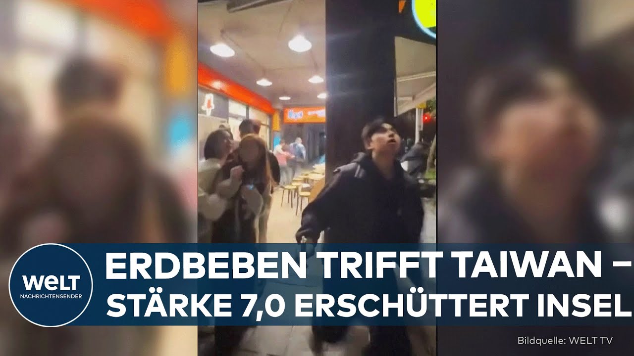 TAIWAN: Schweres Erdbeben der Stärke 7,0 erschüttert Pazifikinsel – Menschen fliehen aus Gebäuden!