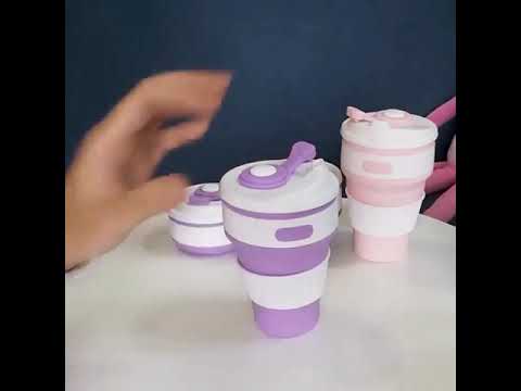 Silicone folding water mug