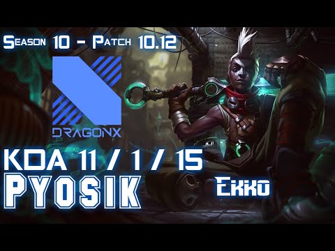 DRX Pyosik EKKO vs LEE SIN Jungle - Patch 10.12 KR Ranked