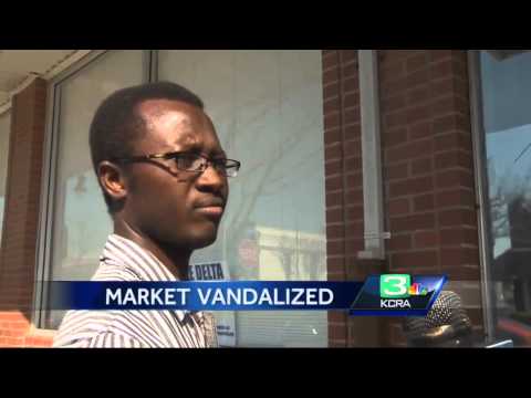 Vandals strike Delta market
