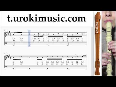 How to play Shakira - Acróstico on recorder B. Tabs Notes Solo