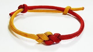 Paracord Tutorial: Adjustable Two Color Eternity Knot Paracord Friendship Bracelet