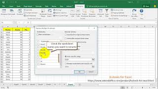 How to make sheet tab name equal to cell value in Excel