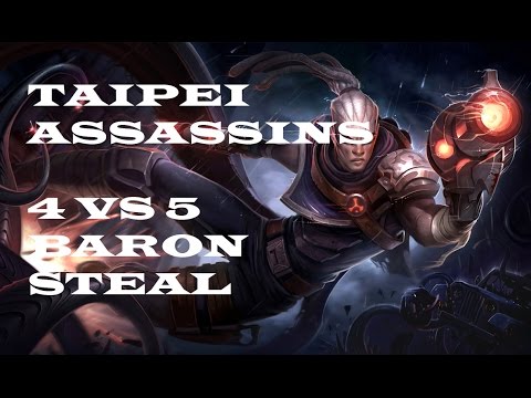 TPA 4v5 Baron Steal and TPA Bebe Epic Sidestep on Sona's Crescendo - LoL S4 Worlds 2014 - TPA vs SK