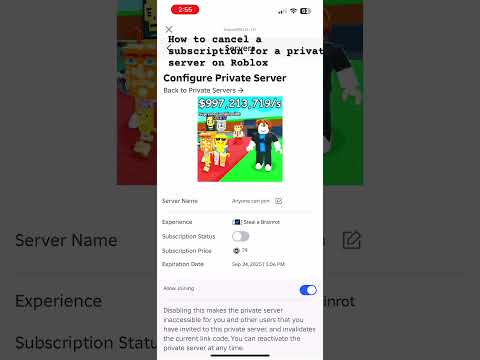 How to cancel a subscription for a private server on Roblox #robloxservers #robloxguide #robloxdown