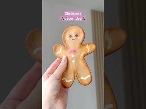 Cute Christmas room decor idea🎄 Clay Gingerbread🤍