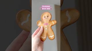Cute Christmas room decor idea🎄 Clay Gingerbread🤍