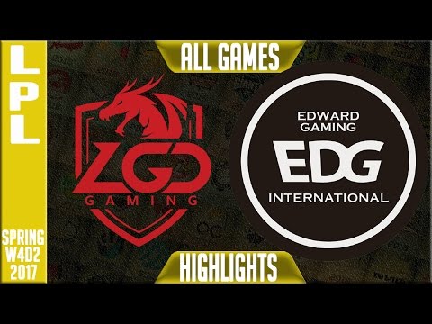LGD vs EDG Highlights All Games - LPL Spring 2017 Week 5 Day 2 - LGD vs EDG All Games
