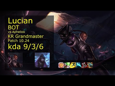 Lucian ADC & Maokai vs Aphelios & Sett - KR Grandmaster 9/3/6 Patch 10.24 // [롤] 루시안 vs 아펠리오스