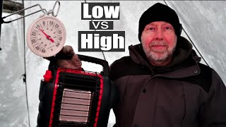 Mr Heater Buddy Cold Weather Tempurature Test in Tent.
