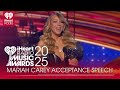 Mariah Carey Accepts The Icon Award At The 2025 IHeartRadio Music Awards