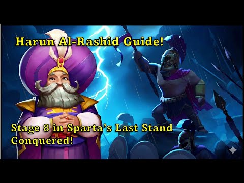 My First Legendary Healer Harun!  Harun Helps me get Past Stage 8 in Sparta's Last Stand.