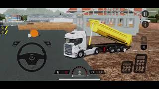 Car truck V1 transport sports land for construction area.