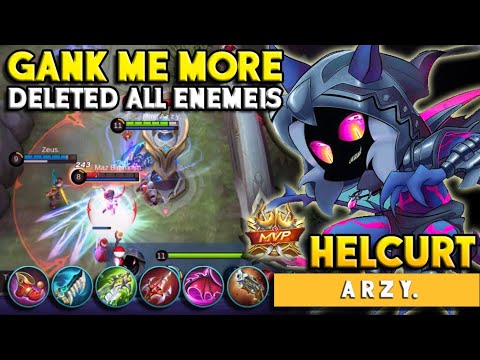 Unbelievable Sting DMG! WTF Farming & Ganking!  MLBB Top Global Helcurt by Arzy