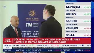 TİM Başkanımız Mustafa Gültepe, Türkiye-Suriye Ticari İlişkilerini Değ