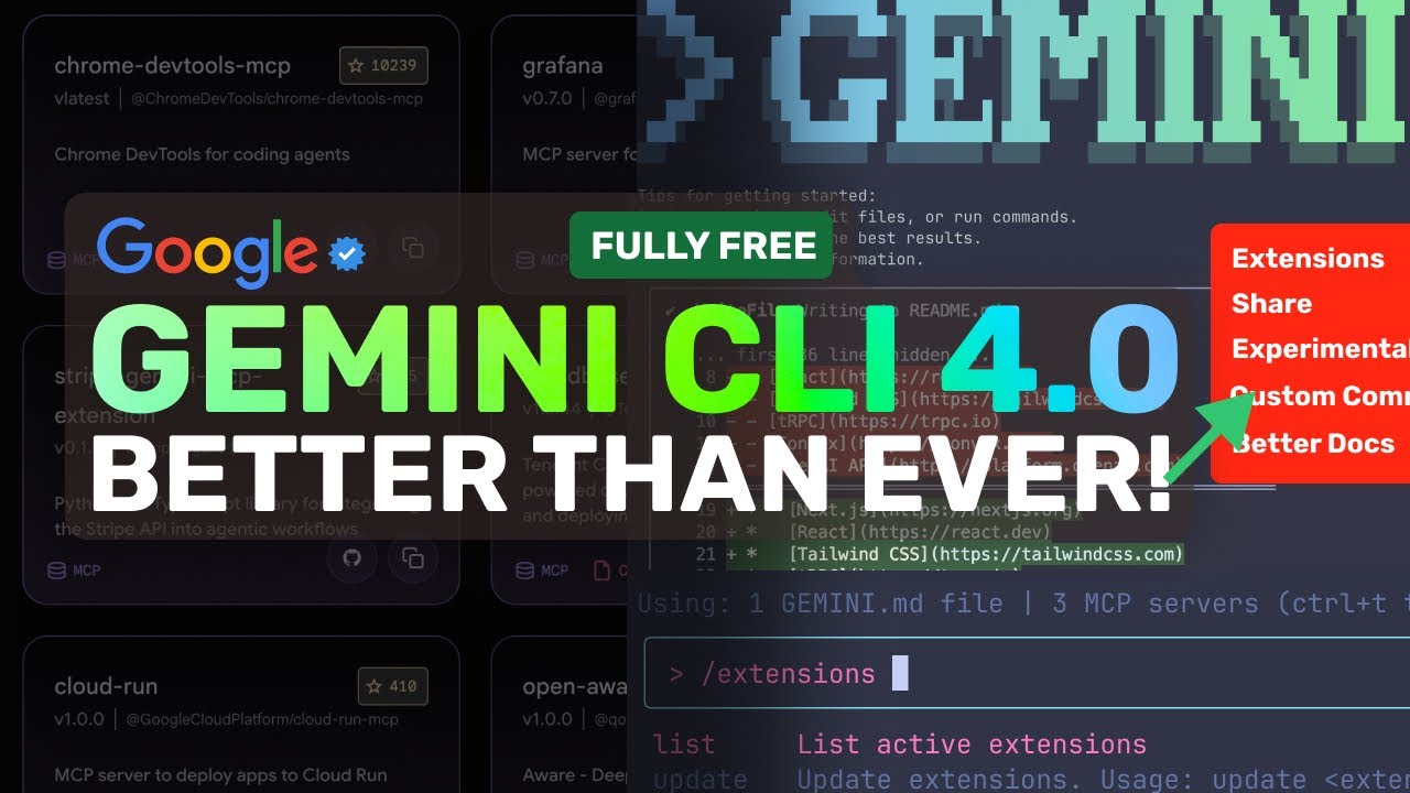 Gemini CLI 4.0 : This INTERFACE is now better than Claude Code! This w/ Gemini 3 will be INSANE!