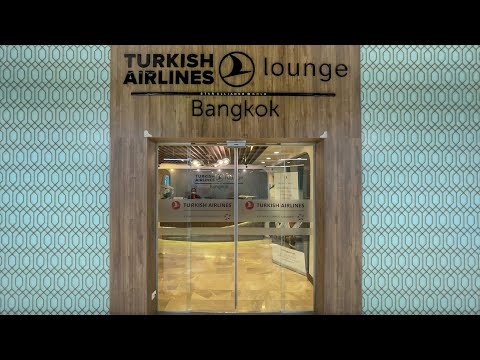 Lounge da Turkish Airlines no Aeroporto Suvarnabhumi, Bangkok. Tour virtual de 1 minuto