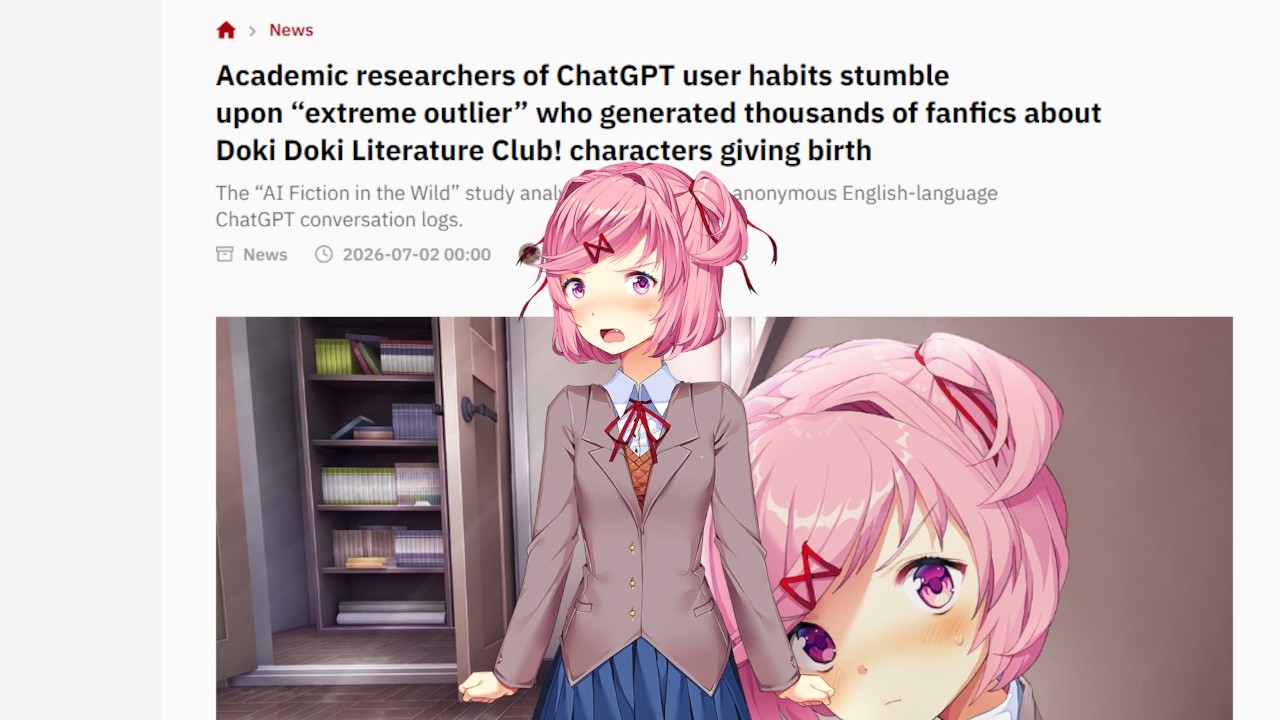 DDLC Fan Asks AI for Pregnant Natsuki Fanfics