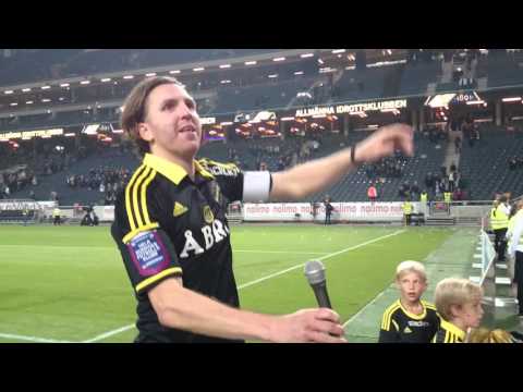 Nisse dar igång AIK-klacken (AIK-Malmö FF 2-1)