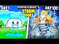 I Survived 100 Days As A STORM GOD In Minecraft