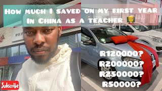 How much ¥ i saved in 1 year as an esl teacher in #china 🇨🇳 #southafricanyoutuber 🇿🇦/ uni fees