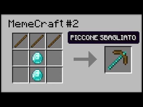 Ho Craftato un PICCONE AL CONTRARIO su Minecraft!! - MEMECRAFT #2 ITA