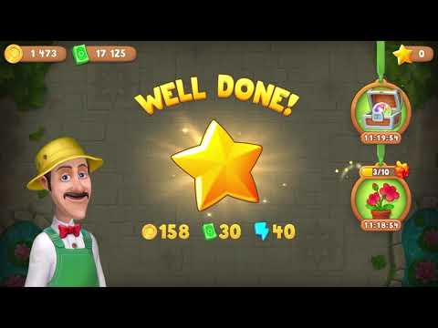 Gardenscapes  Level 2460 With No Boosters - Super Hard Level - Bonus Scene With Austin