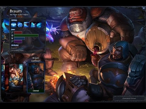 Braum Lionheart Skin Spotlight Gameplay 1080p HD League Of Legends