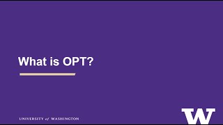 OPT Overview: What is OPT
