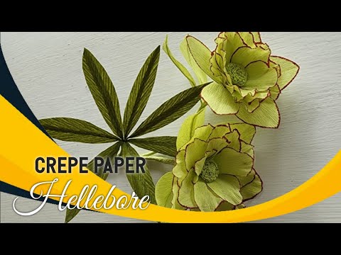 How To Make Hellebore Flowers (Triple Petal)| Crepe Paper Craft #diy #how #papercraft